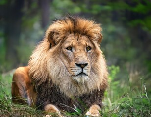 Lion, the lion is a king of the Forest.