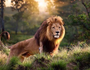 Lion, the lion is a king of the Forest.