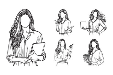 Illustration highlighting the grace of women in elegant business styles