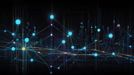 a digital abstract background with a blue and white graphic that says technology.