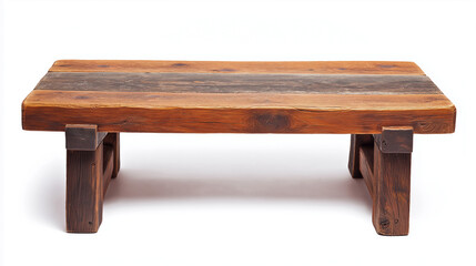 A handcrafted wooden table made from reclaimed barn wood