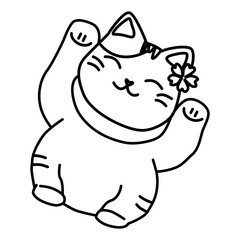 Cute cat, vector background, illustration, wallpaper 