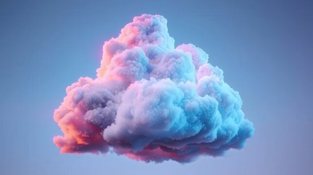 Neon Cloud   Blue  Pink  and Purple Dreamy Sky
