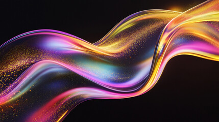 Fototapeta premium rainbow colors abstract waves background..
