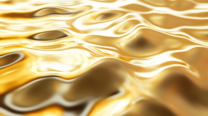 Obraz premium Abstract Wavy Gold Surface with Subtle Highlights