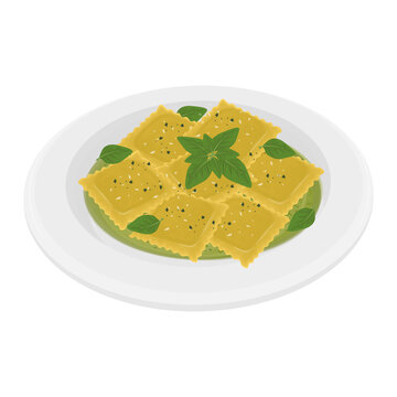 recommend clip art: Vector Illustration Logo Clipart Ravioli With Pesto Sauce