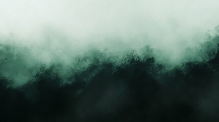 Fototapeta premium Abstract Green Foggy Landscape