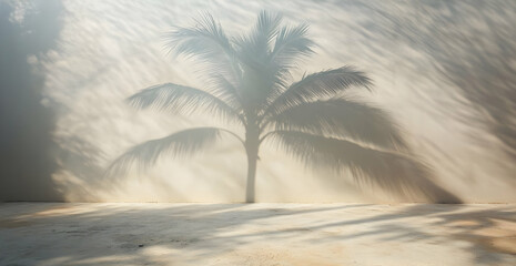 Palm Tree Shadow on Wall.