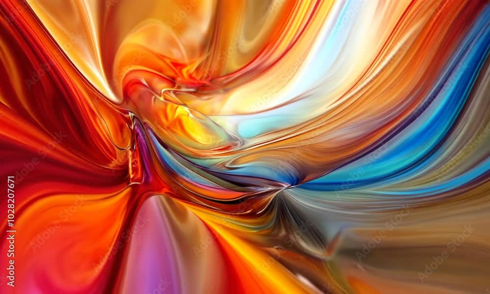 Aufkleber a vibrant abstract swirl of colors, creating a dynamic and fluid visual experience.