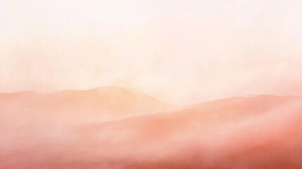 Fototapeta premium Abstract Watercolor Landscape with Soft Hues of Orange and Pink