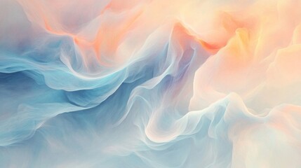 Abstract Pastel Swirls and Clouds