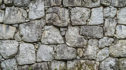 A Close-Up View of a Rough Stone Wall