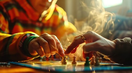 Elderly Individuals Bonding Over Board Games