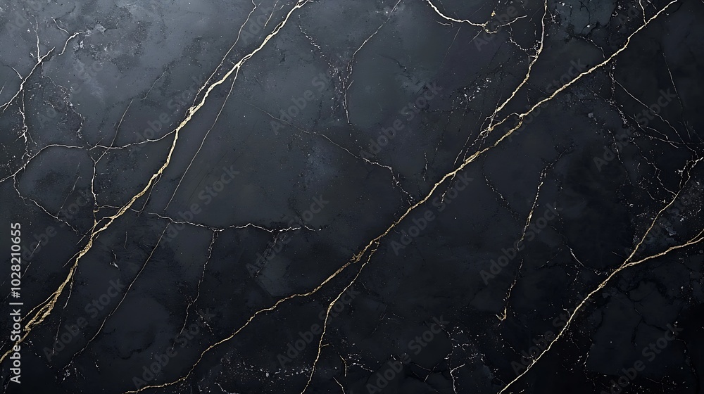 Poster black marble texture board on grey background top view copy space : generative ai