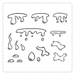 Hand drawn water drop illustration in doodle style