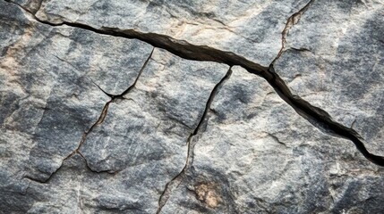 Obraz premium A Close-Up of Gray Rock with a Deep Crack