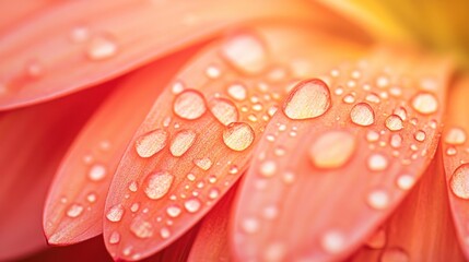 Close Up of Dew Drops on a Flower