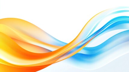 Abstract Blue and Orange Wave Design