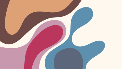 ABSTRACT BACKGROUND COLORFUL WITH HAND DRAWN SHAPES FLAT DESIGN VECTOR TEMPLATE FOR WALLPAPER, COVER DESIGN, HOMEPAGE DESIGN