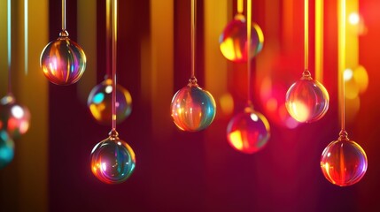 Fototapeta premium Colorful Christmas Ornaments