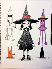 Spooky Halloween Character Lineup