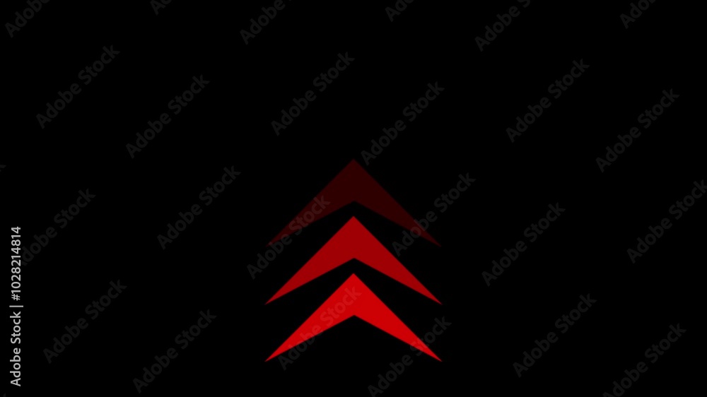 Poster arrow bouncing slide to up, directional arrow icon animation.