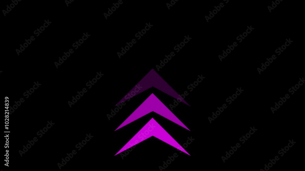 Poster arrow bouncing slide to up, directional arrow icon animation.