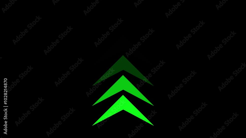 Poster arrow bouncing slide to up, directional arrow icon animation.