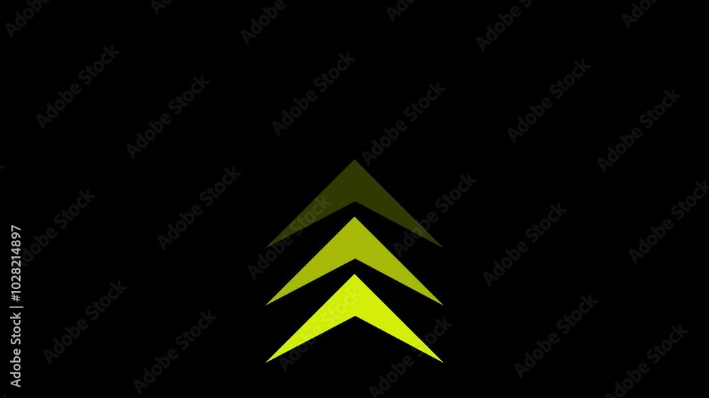 Poster arrow bouncing slide to up, directional arrow icon animation.