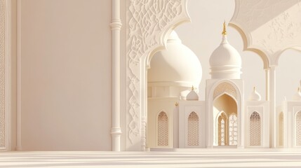 Fototapeta premium White Mosque Architecture