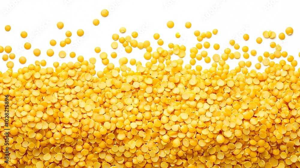 Poster yellow lentil background top view copy space : generative ai