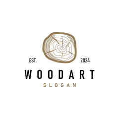Fototapeta premium carpenter wood logo design silhouette vintage woodwork tools axe and wood simple illustration template