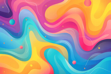 Obraz premium Vibrant gradient color template banner featuring liquid shape design elements