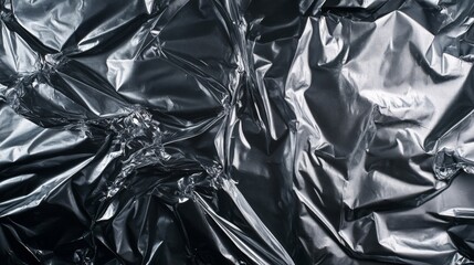 Crumpled Shiny Plastic Wrap Texture