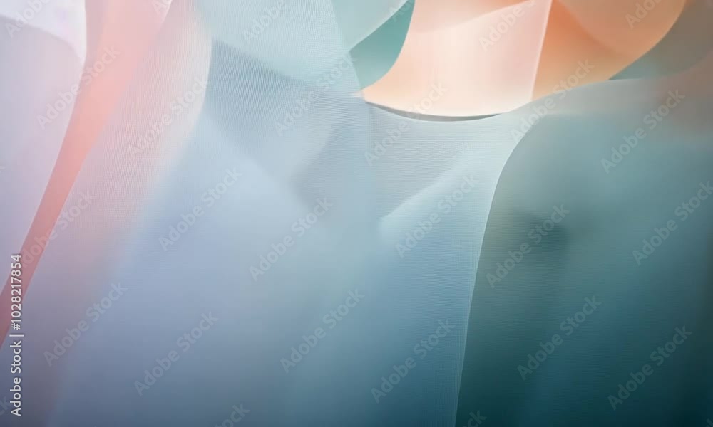 Poster abstract soft shapes in pastel colors creating a fluid, ethereal design.