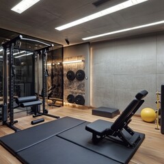 Obraz premium Minimalist home gym room design