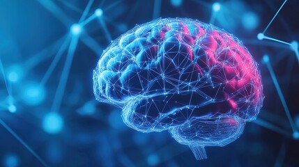 Close-up of human brain with intricate neural pathways, symbolizing cognitive biases and complex thought processes, ideal for educational or scientific presentations.