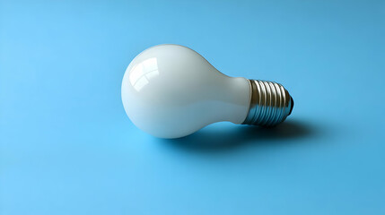 Light bulb on blue background.