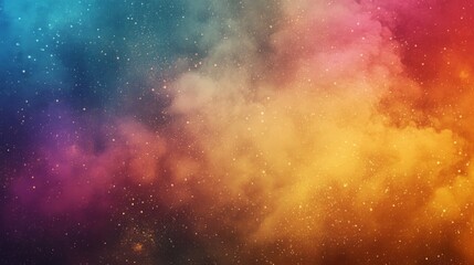 Fototapeta premium Abstract Colorful Night Sky with Stars and Clouds