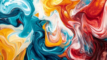 Fototapeta premium Abstract Swirling Paint Colors