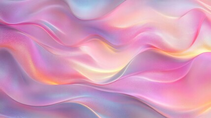 Obraz premium Abstract iridescent pink and blue wavy fabric background