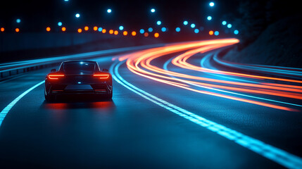 radiating energy and speed, blending dynamic hues that symbolize creativity and innovation, perfect for projects focused on technology and modern design