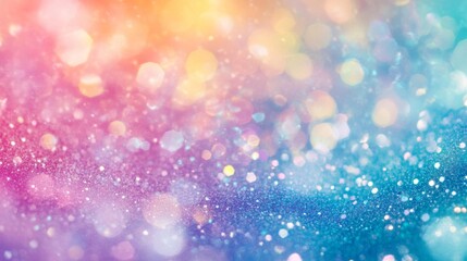Fototapeta premium Abstract Blurred Background with Glittering Lights and a Rainbow Gradient