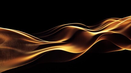 Abstract Golden Wave