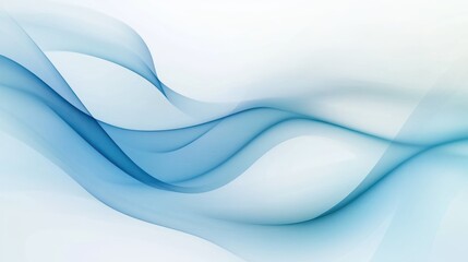 Fototapeta premium Abstract Blue Waves on White Background