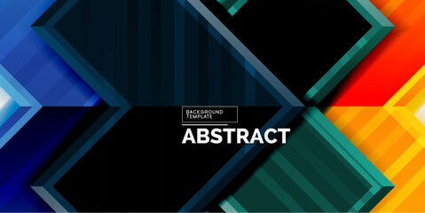 Arrow symbols created with 3d effects and line texture geometric abstract background