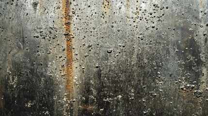 Close-up of Rusted Metal Surface with Black Specks