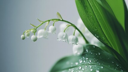 Lily of the Valley with Dew Drops