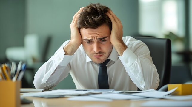 an employee looking disheartened after receiving constructive criticism 