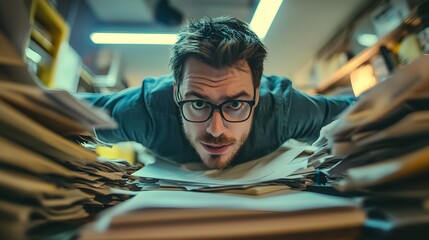 an employee showing determination while working on a challenging assignment 